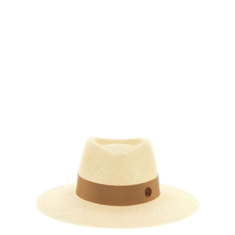Maison Michel Beige Straw Women's Fedora